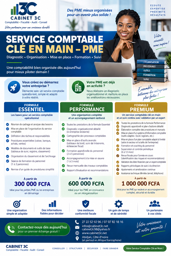 Service comptable clé en main pour PME